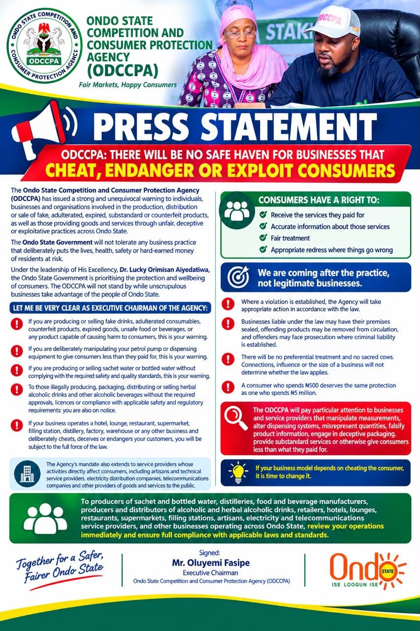 ODCCPA warns NGOs against impersonating FCCPC officials, threatens action. photo 2